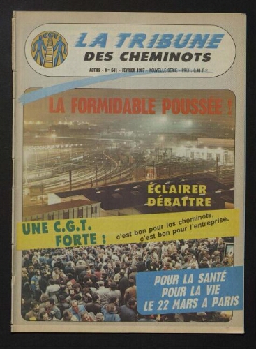 La Tribune des cheminots [actifs], n° 641, Février 1987