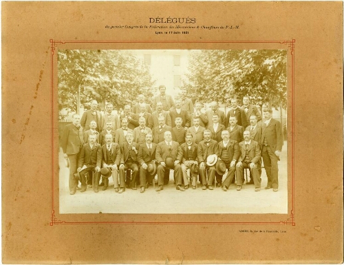 Premier Congrès de la Fédération  des mécaniciens et chauffeurs du PLM,  17 juin 1901, Lyon : les délégués