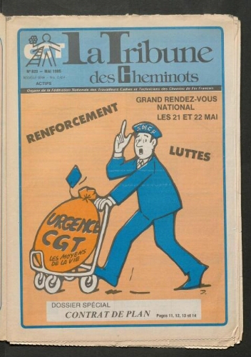 La Tribune des cheminots [actifs], n° 623, Mai 1985