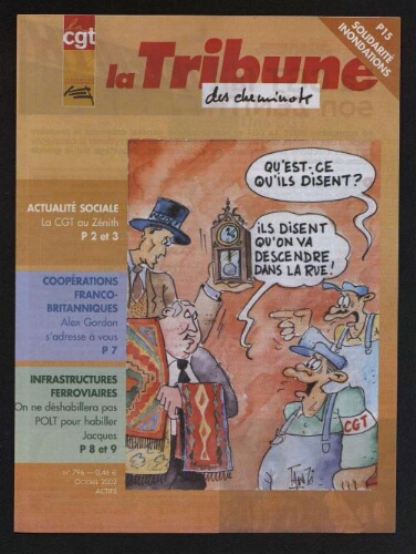 La Tribune des cheminots [actifs], n° 796, Octobre 2002