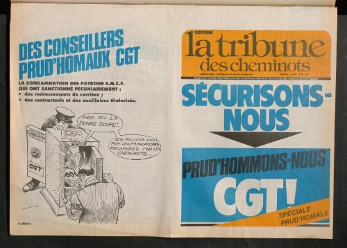 La Tribune des cheminots, supplément au 594, 6 octobre 1982