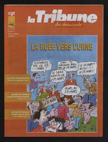 La Tribune des cheminots [actifs], n° 812, Mars 2004