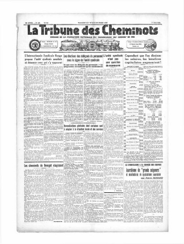 La Tribune des cheminots [unitaires], n° 422, 1er mai 1935
