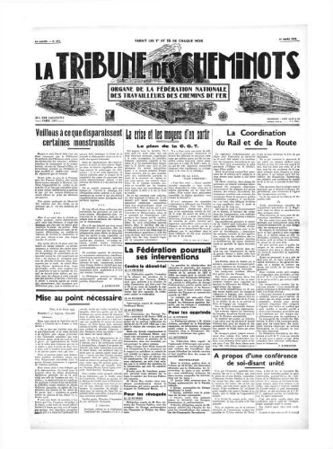 La Tribune des cheminots [confédérés], n° 471, 1er mars 1935