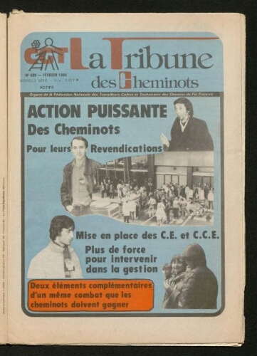 La Tribune des cheminots [actifs], n° 609, Février 1984