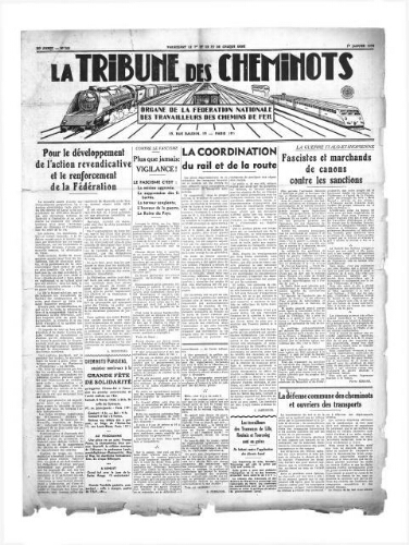 La Tribune des cheminots, n° 500, 1er janvier 1936