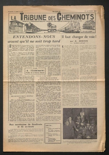 La Tribune des cheminots, n° 98, 1er octobre 1954