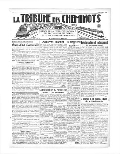La Tribune des cheminots, [sans numérotation], 15 novembre 1946