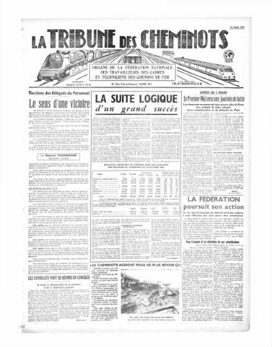 La Tribune des cheminots, [sans numérotation], 1er avril 1949