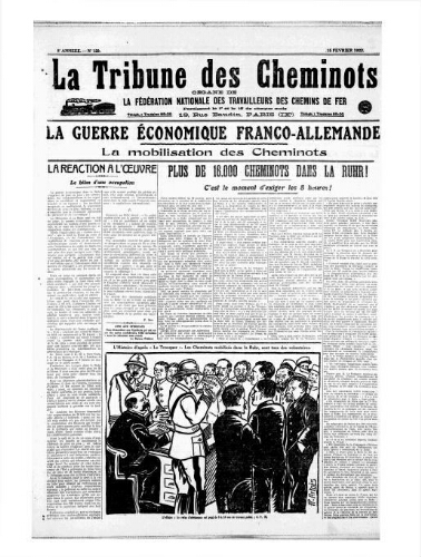 La Tribune des cheminots [unitaires], n° 129, 15 février 1923