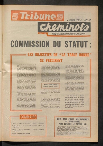 La Tribune des cheminots [actifs], n° 400, 2 mai 1968