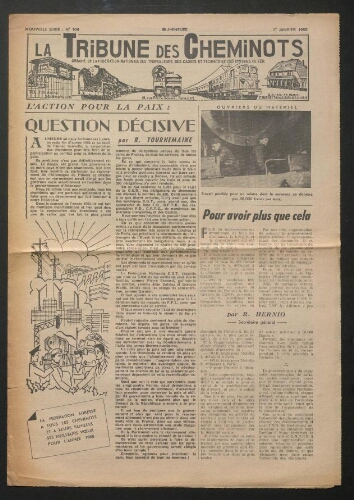 La Tribune des cheminots, n° 104, 1er janvier 1955