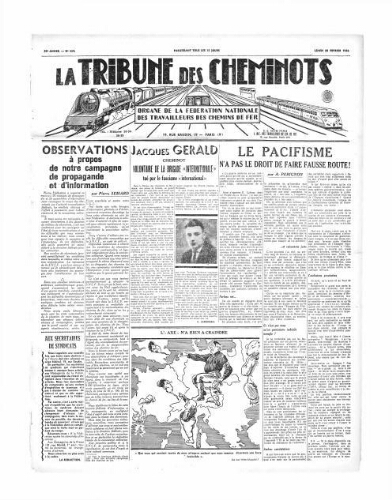 La Tribune des cheminots [édition 2 Vie des réseaux/régions], n° 554, 28 février 1938