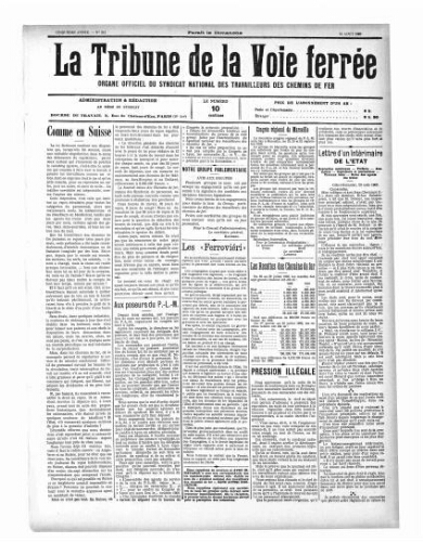 La Tribune de la voie ferrée, n° 212, 24 août 1902