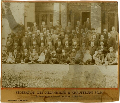 6ème Congrès de la Fédération des mécaniciens et chauffeurs PLM tenu à  Besançon les 10, 11 et 12 mai 1906 : les délégués