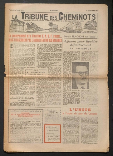 La Tribune des cheminots, n° 80, 1er décembre 1953