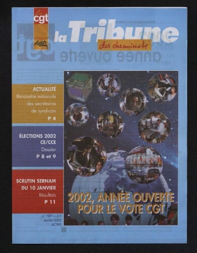 La Tribune des cheminots [actifs], n° 789, Janvier 2002