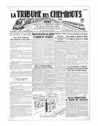 La Tribune des cheminots, [sans numérotation], 1er février 1949