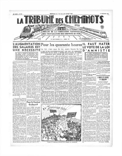 La Tribune des cheminots, n° 521, 15 novembre 1936