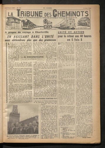 La Tribune des cheminots, n° 135, 15 mai 1956