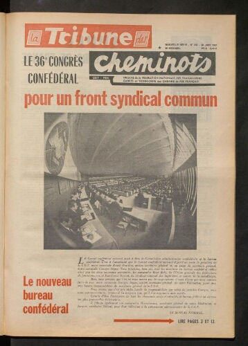 La Tribune des cheminots [actifs], n° 382, 28 juin 1967