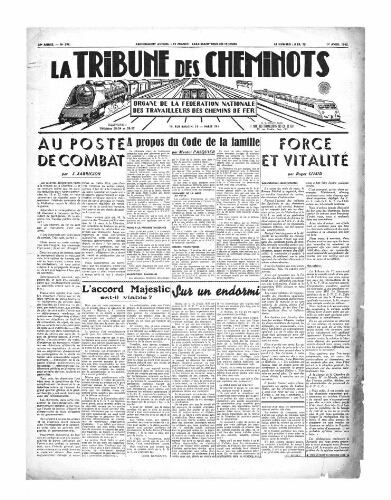 La Tribune des cheminots, n° 598, 1er avril 1940