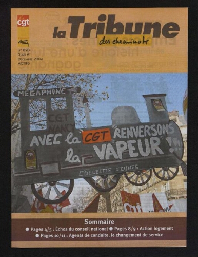 La Tribune des cheminots [actifs], n° 820, Décembre 2004