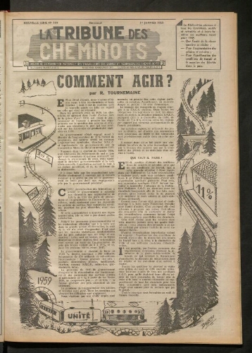 La Tribune des cheminots, n° 194, 1er janvier 1959