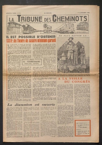 La Tribune des cheminots, n° 78, 1er novembre 1953