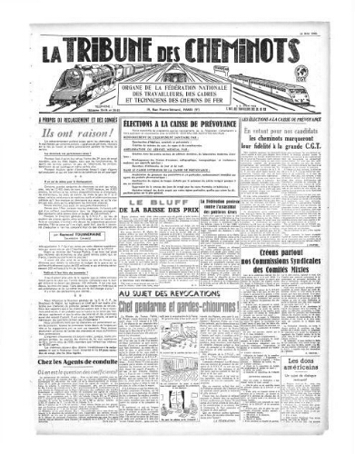 La Tribune des cheminots, [sans numérotation], 15 mai 1948