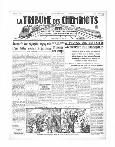 La Tribune des cheminots [édition 2 Vie des réseaux/régions], n° 579, 20 février 1939