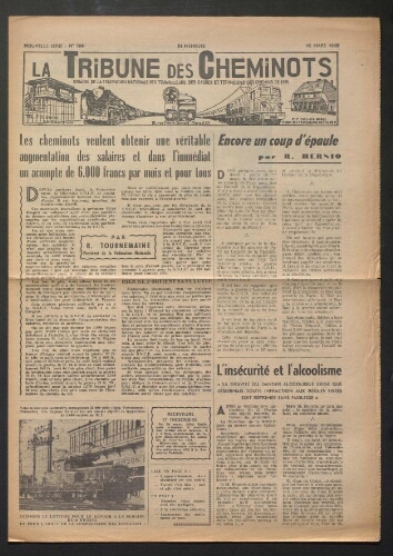 La Tribune des cheminots, n° 109, 15 mars 1955