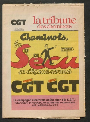 La Tribune des cheminots, supplément au n° 604, 1er septembre 1983