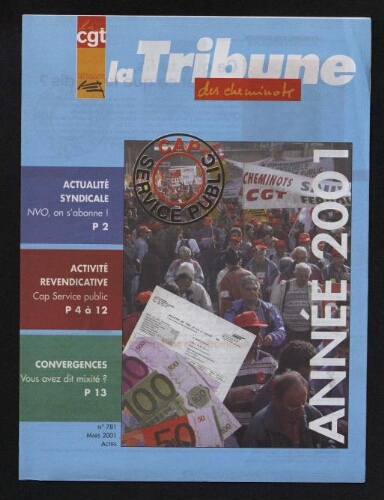 La Tribune des cheminots [actifs], n° 781, Mars 2001