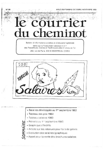 Le Courrier du cheminot, n° 98, Août - Novembre 1983