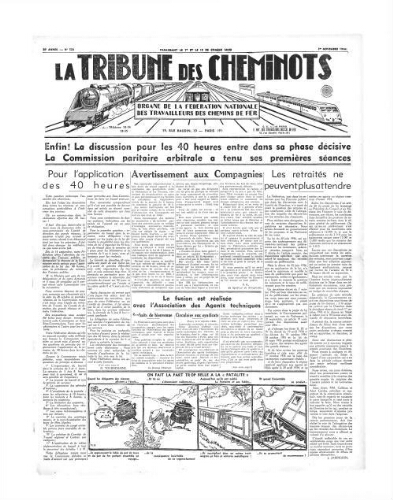 La Tribune des cheminots, n° 520, 1er novembre 1936
