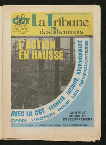 La Tribune des cheminots [actifs], n° 613, Juin 1984