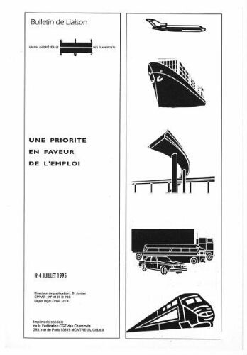 Bulletin de liaison de l'Union Interfédérale des Transports, n° 4, Juillet 1995