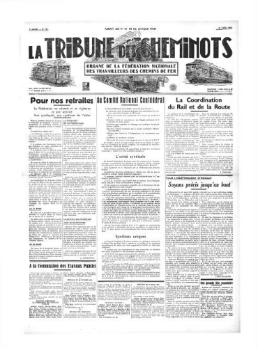 La Tribune des cheminots [confédérés], n° 473, 1er avril 1935
