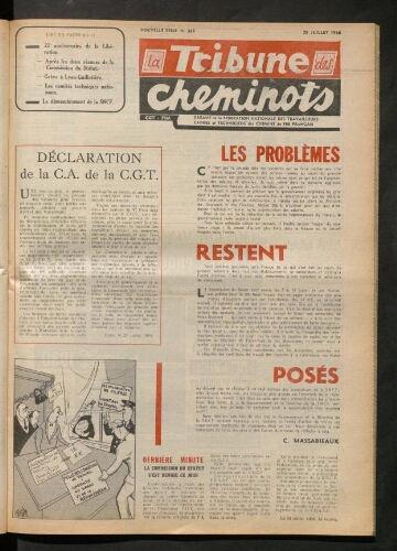 La Tribune des cheminots, n° 361, 28 juillet 1966