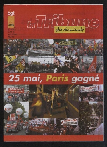 La Tribune des cheminots [actifs], n° 804, Juin 2003
