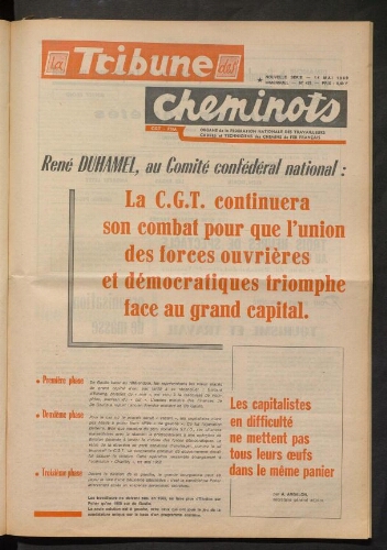 La Tribune des cheminots [actifs], n° 421, 14 mai 1969