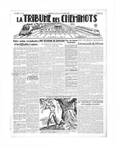 La Tribune des cheminots, n° 513, 15 juillet 1936