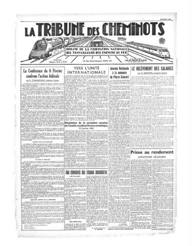 La Tribune des cheminots, [sans numérotation], Février 1945