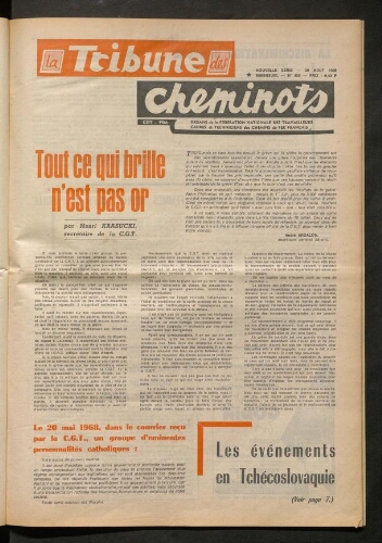 La Tribune des cheminots [actifs], n° 405, 29 août 1968