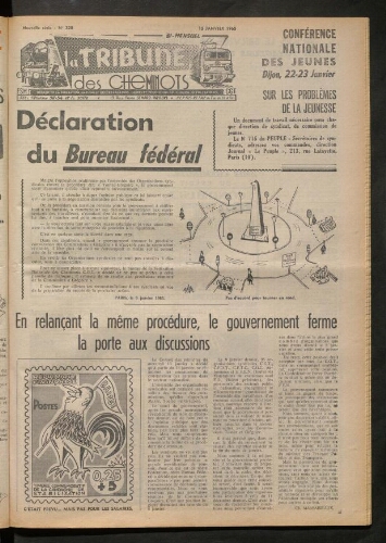 La Tribune des cheminots, n° 328, 15 janvier 1965