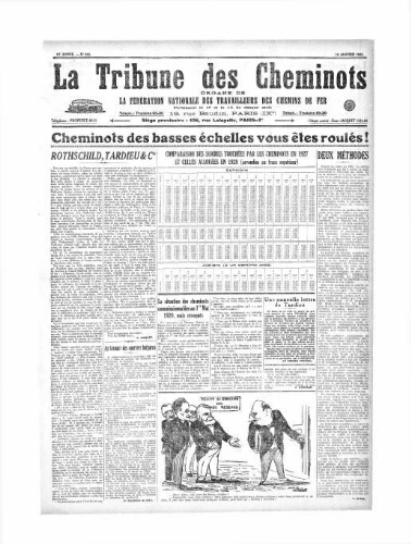 La Tribune des cheminots [unitaires], n° 245, 15 janvier 1928