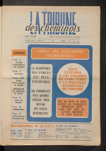 La Tribune des cheminots, n° 531, 6 avril 1977