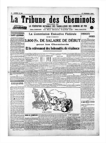 La Tribune des cheminots, n° 60, 1er février 1920
