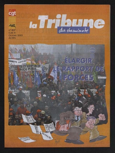 La Tribune des cheminots [actifs], n° 807, Octobre 2003